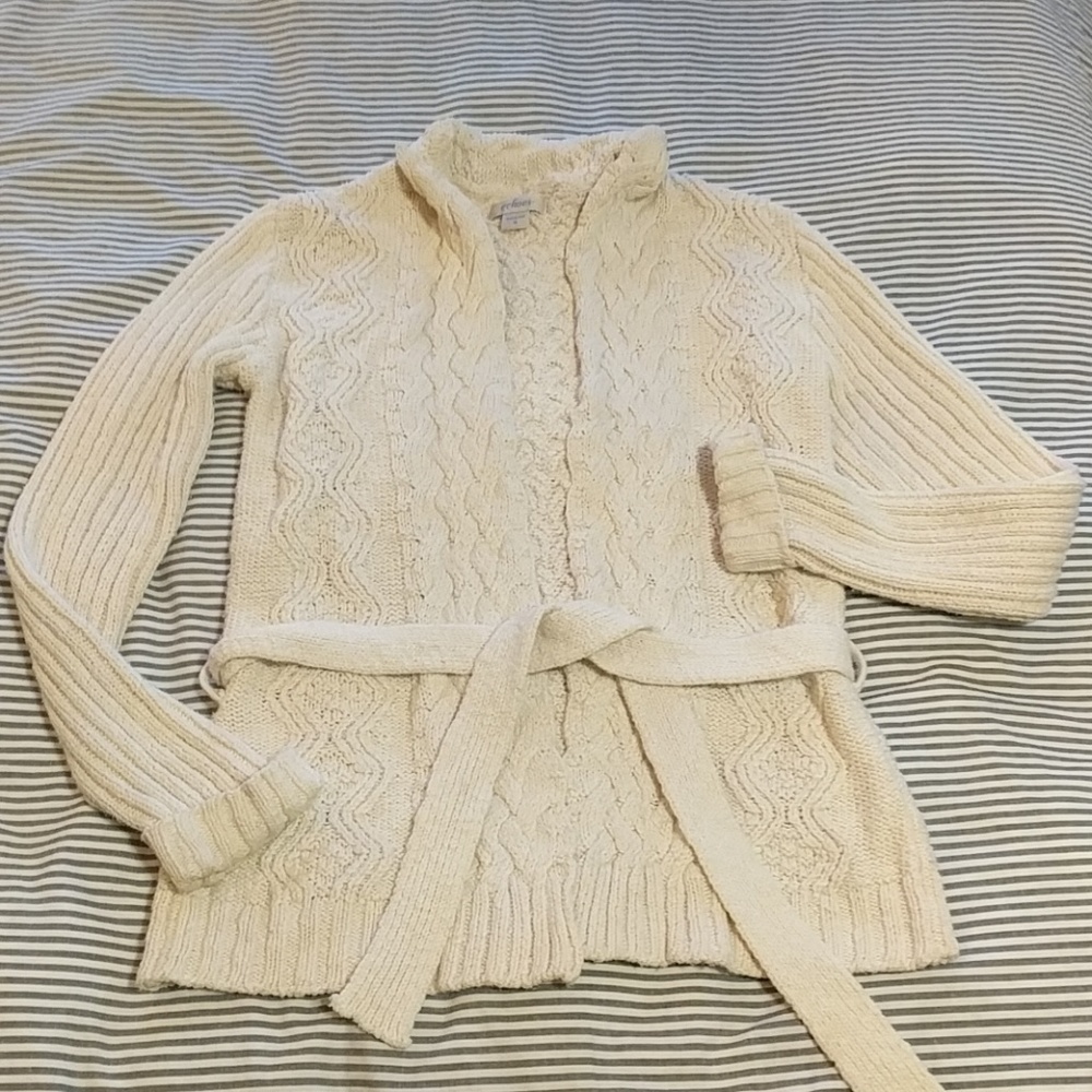 Cozy knit cotton sweater. Made in India.